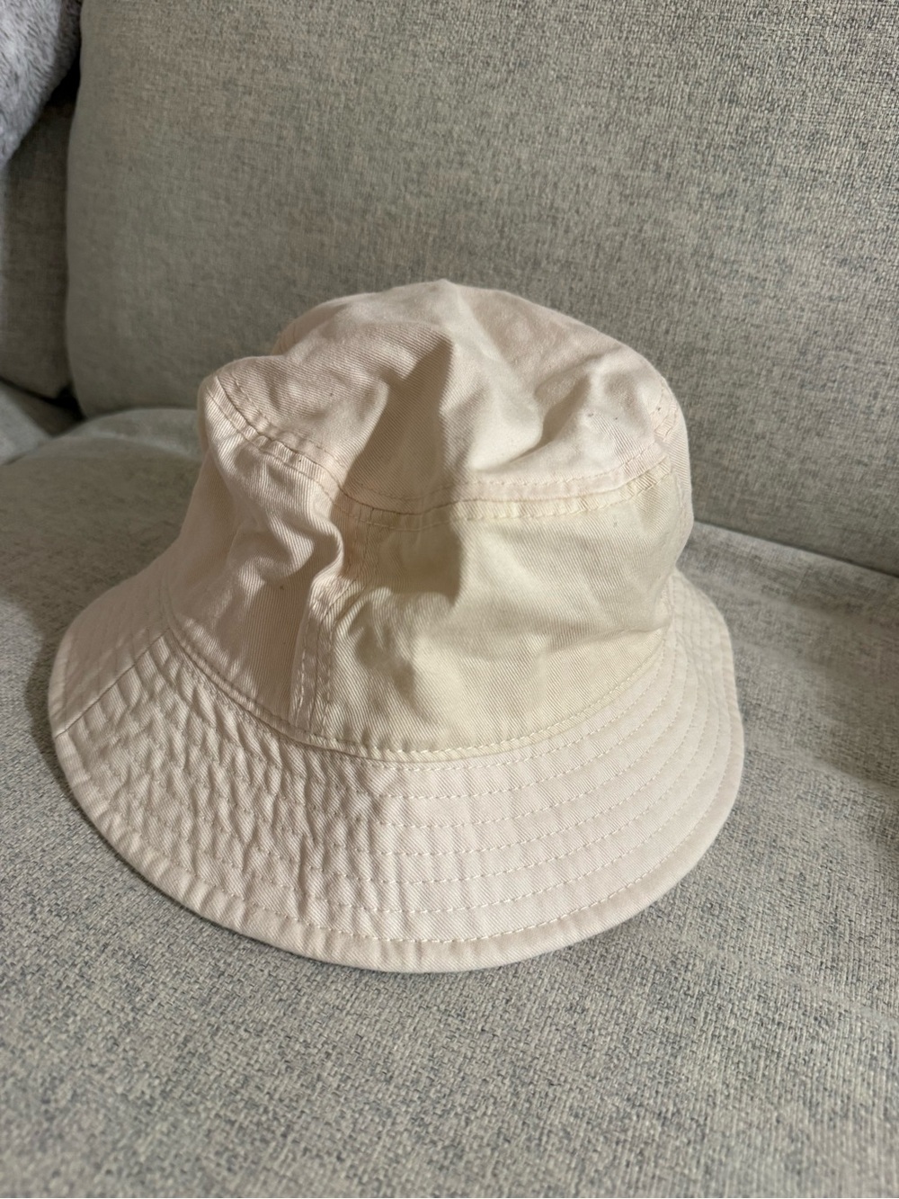 Aerie Neutral Cream Cotton Bucket Hat